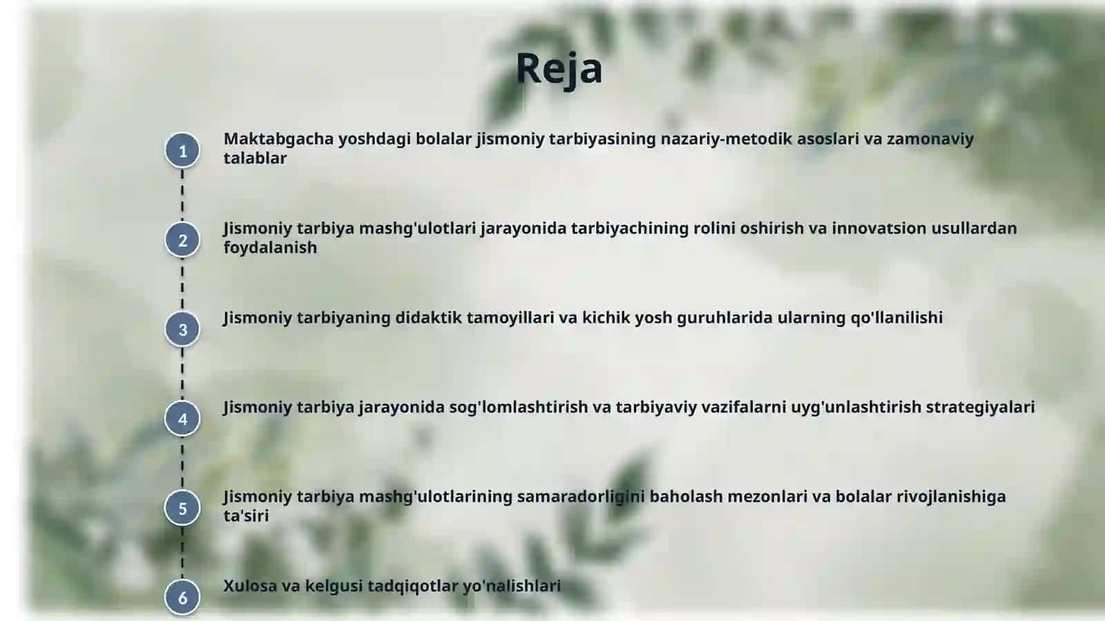 Maktabgacha ta'limda jismoniy tarbiya metodikasi vazifalarini tadbiq etish 2