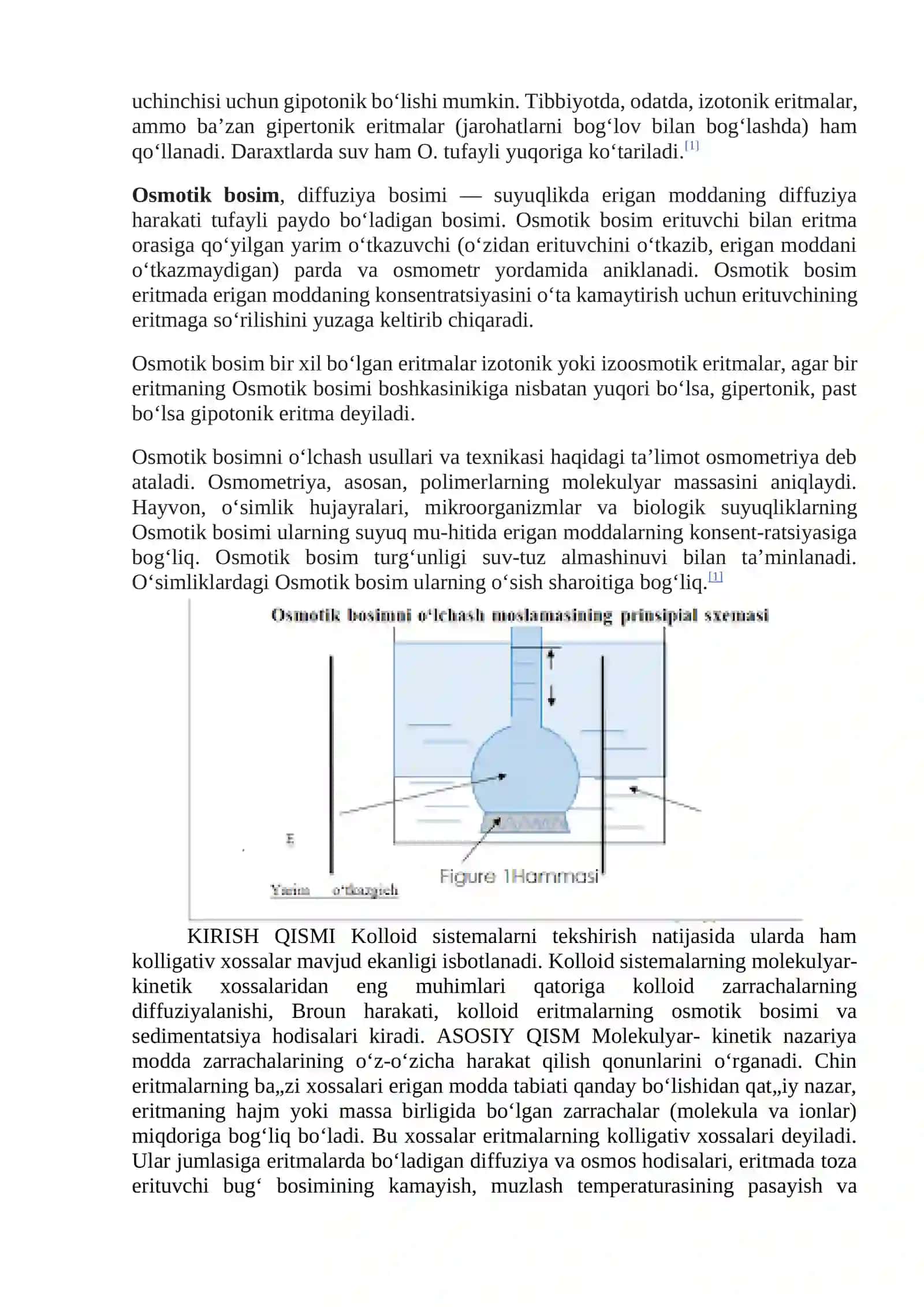 Biologik eritmaning osmotic va onkotik bosimlari 2