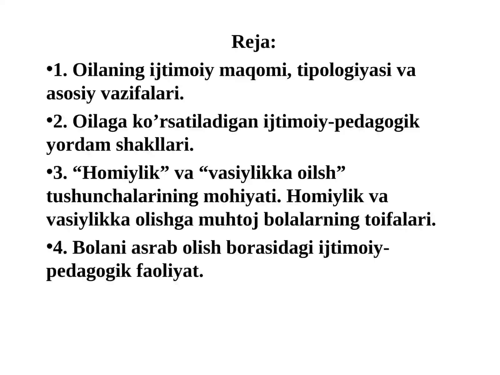 Oila bilan olib boriladigan ijtimoiy faoliyat 2
