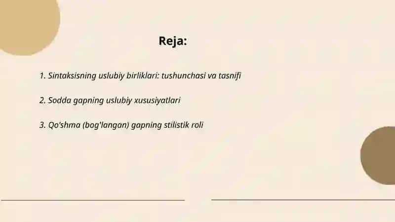 Sintaksisning uslubiy birliklari 2