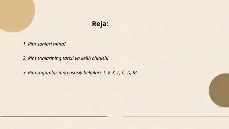 Rim sonlari 2