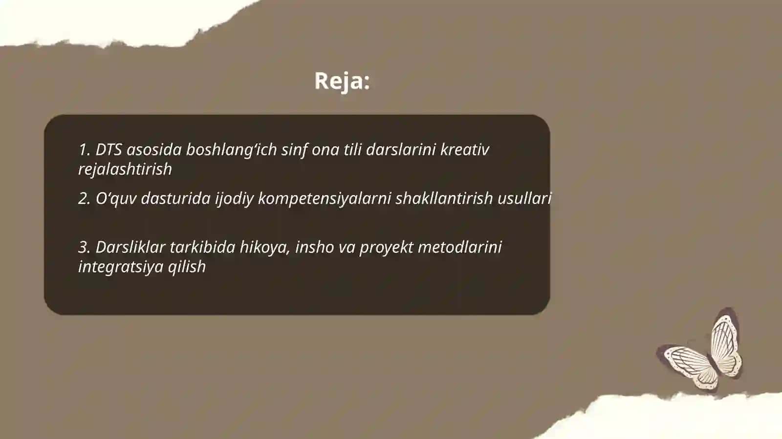 Boshlangʻich sinf ona tili DTS, dastur va darsliklarida kreativ yondashuv 2