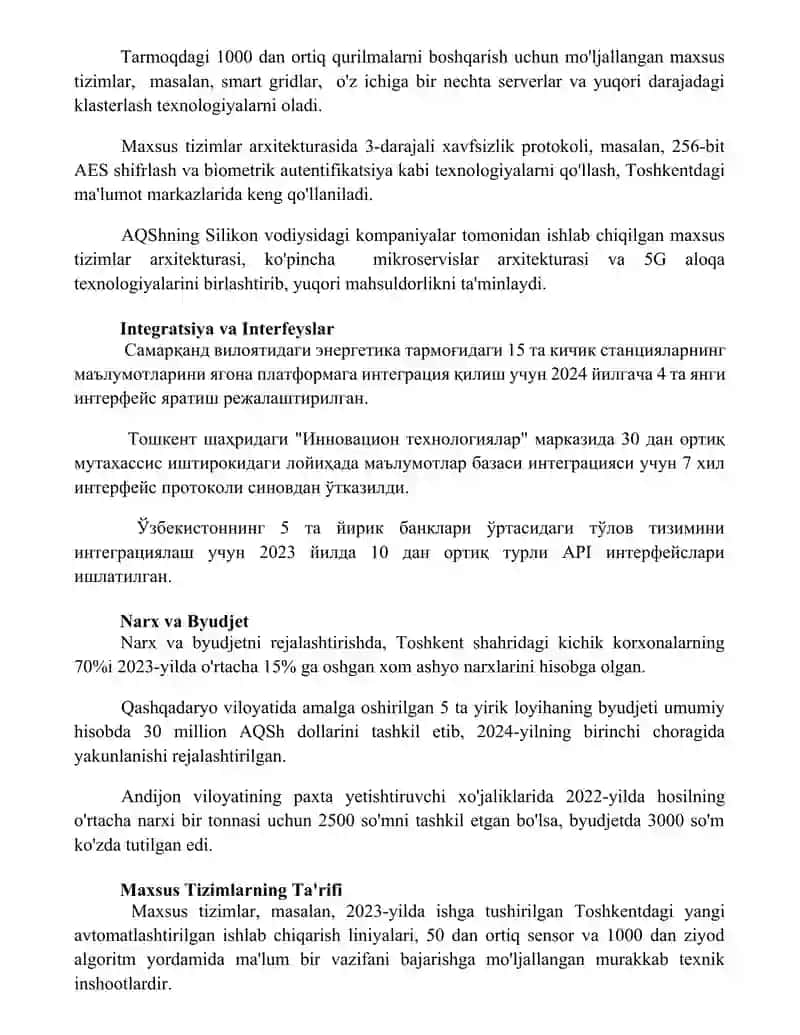 Ixtisoslashgan tizimlar 2