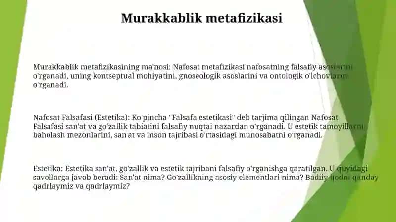 Nafosat Falsafasi (Estetika) 2