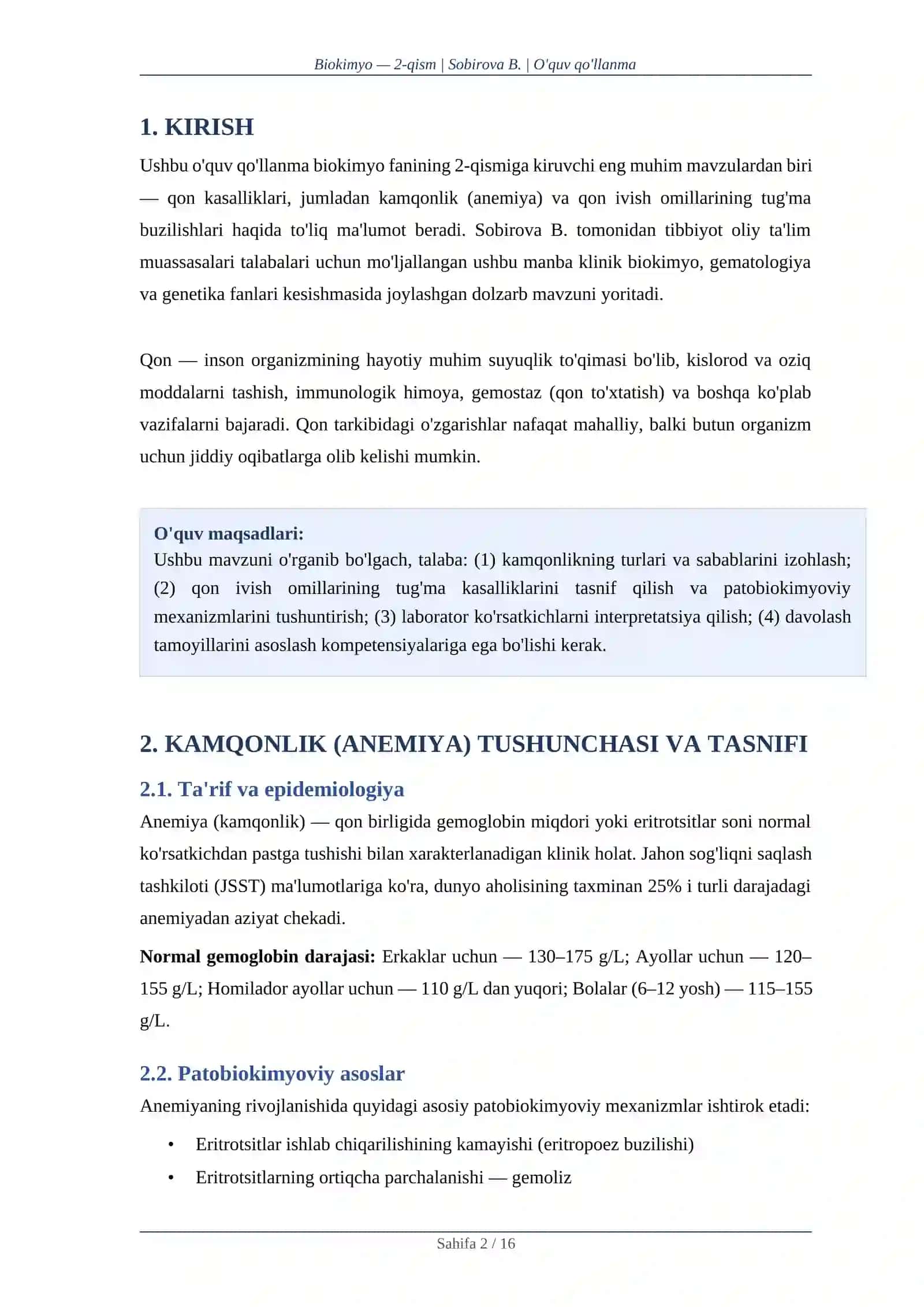 KAMQONLIK TURLARI VA SABABLARI. QON IVISH OMILLARINING TUG'MA KASALLIKLARI TAQDIMOT 2