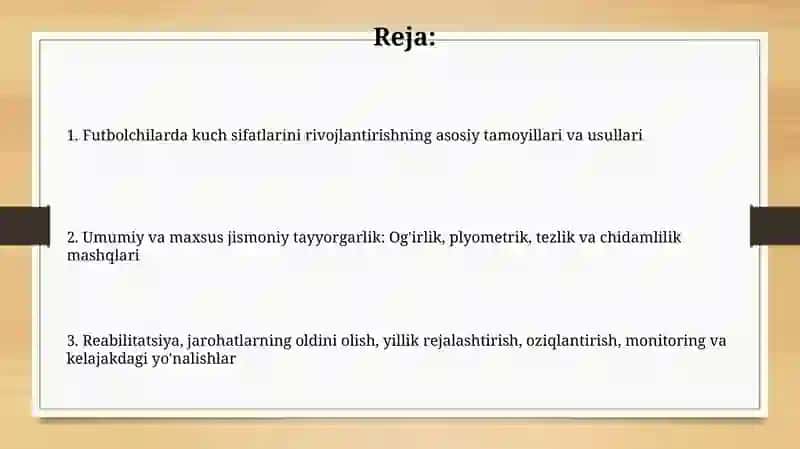 Fudbolchilarni kuch sifatlarini tarbiyalash 2
