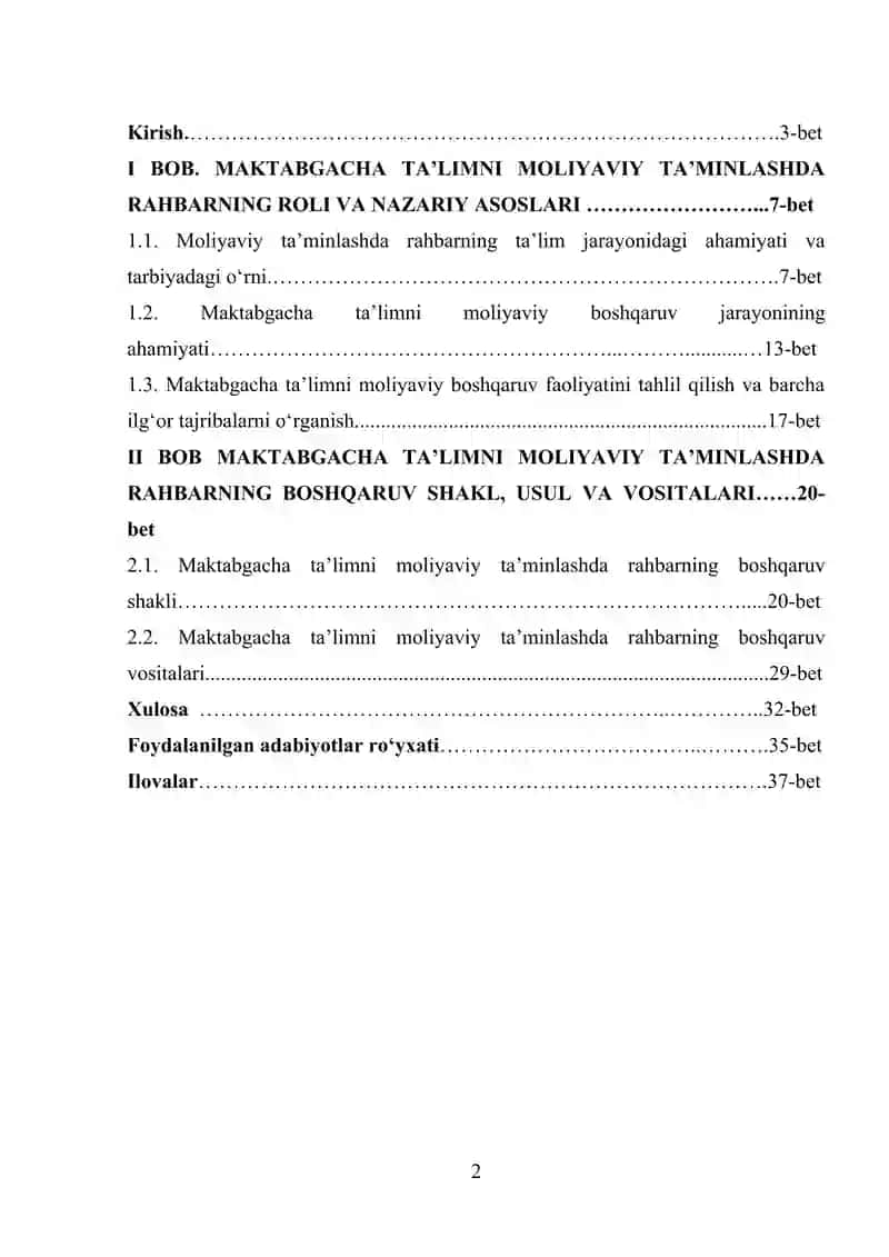 MAKTABGACHA TA’LIM TARBIYANI TASHKIL ETISH TEXNOLOGIYASI 2