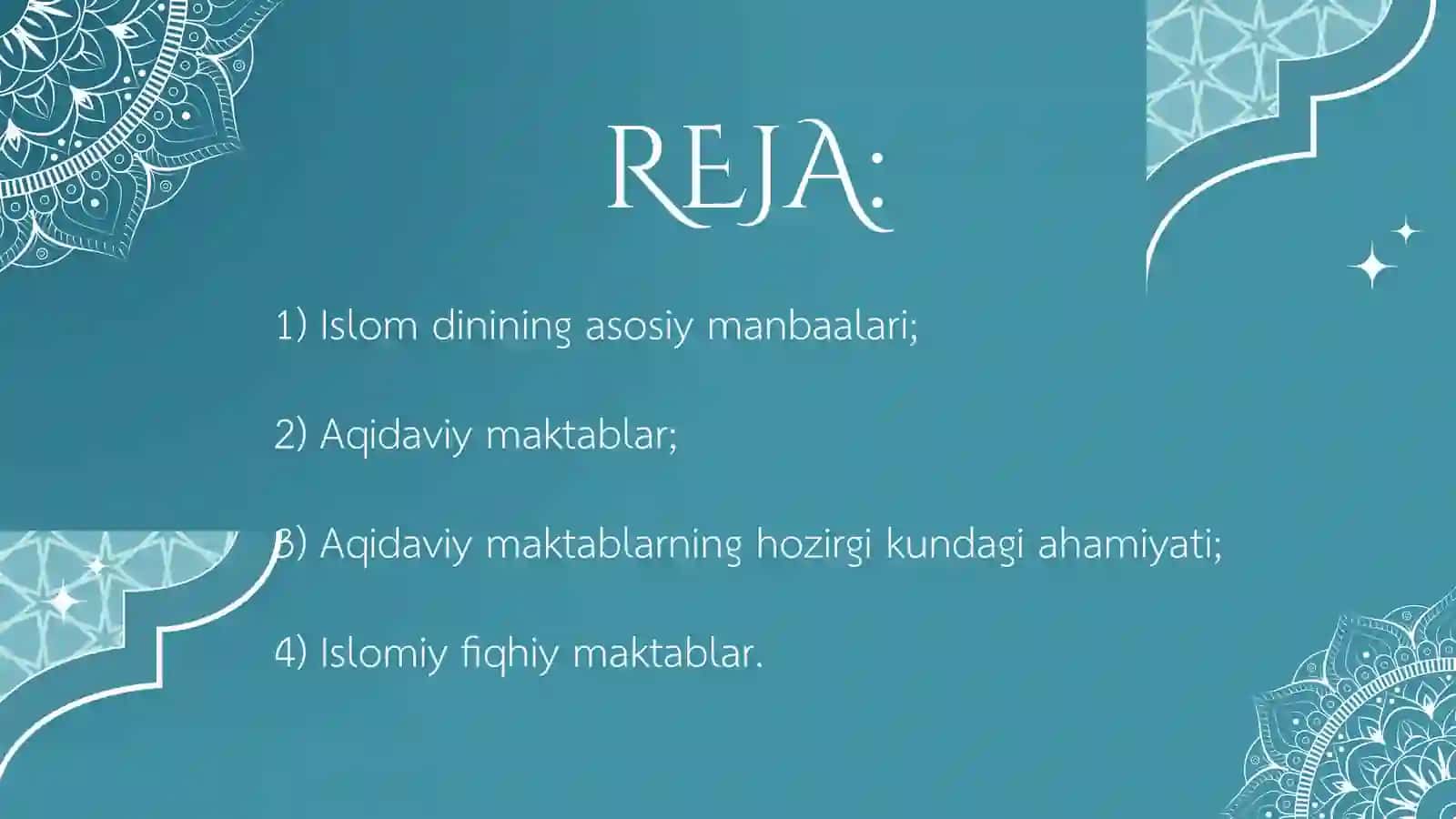 Islom dini manbaalari 2