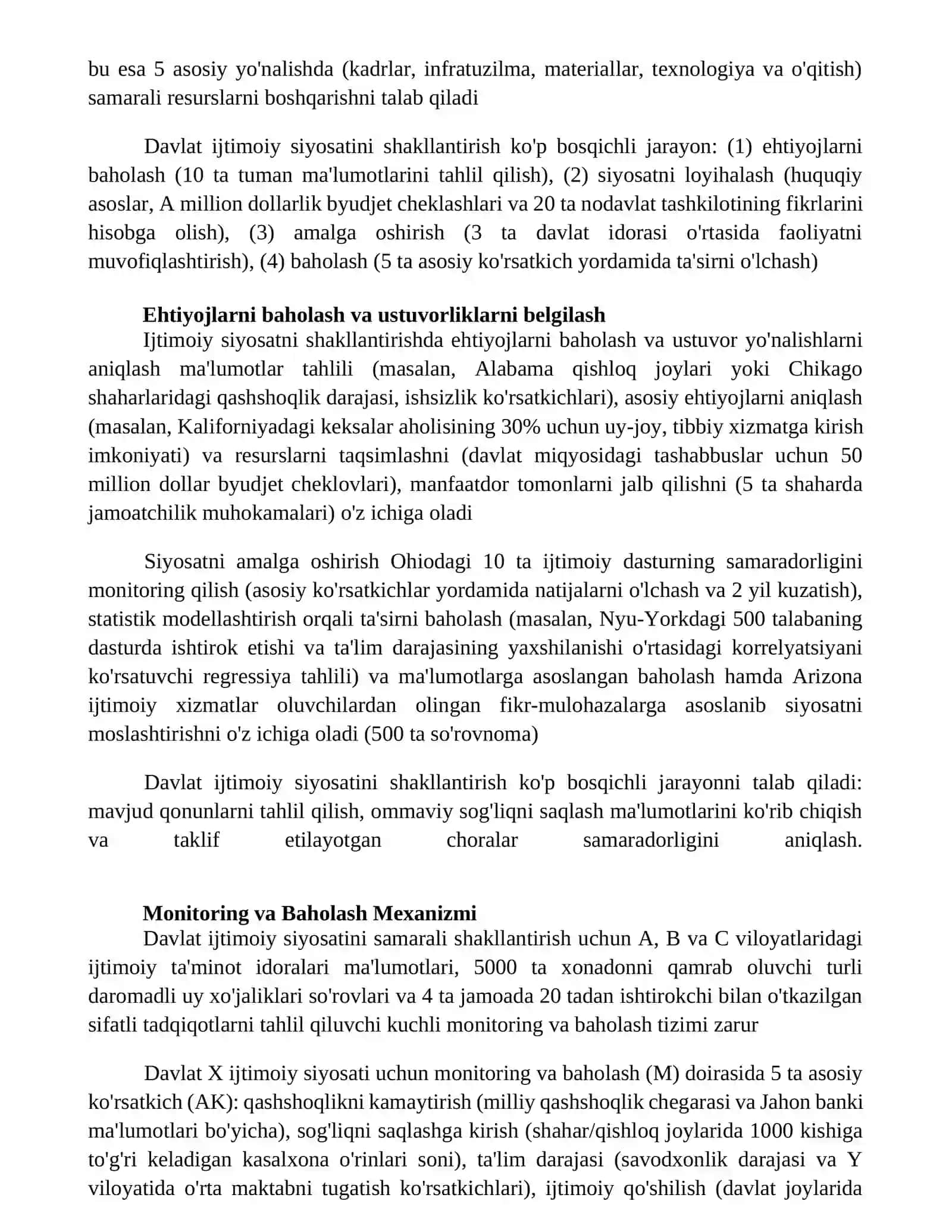 Sifat sohasida davlat siyosatini shakllantirish 2