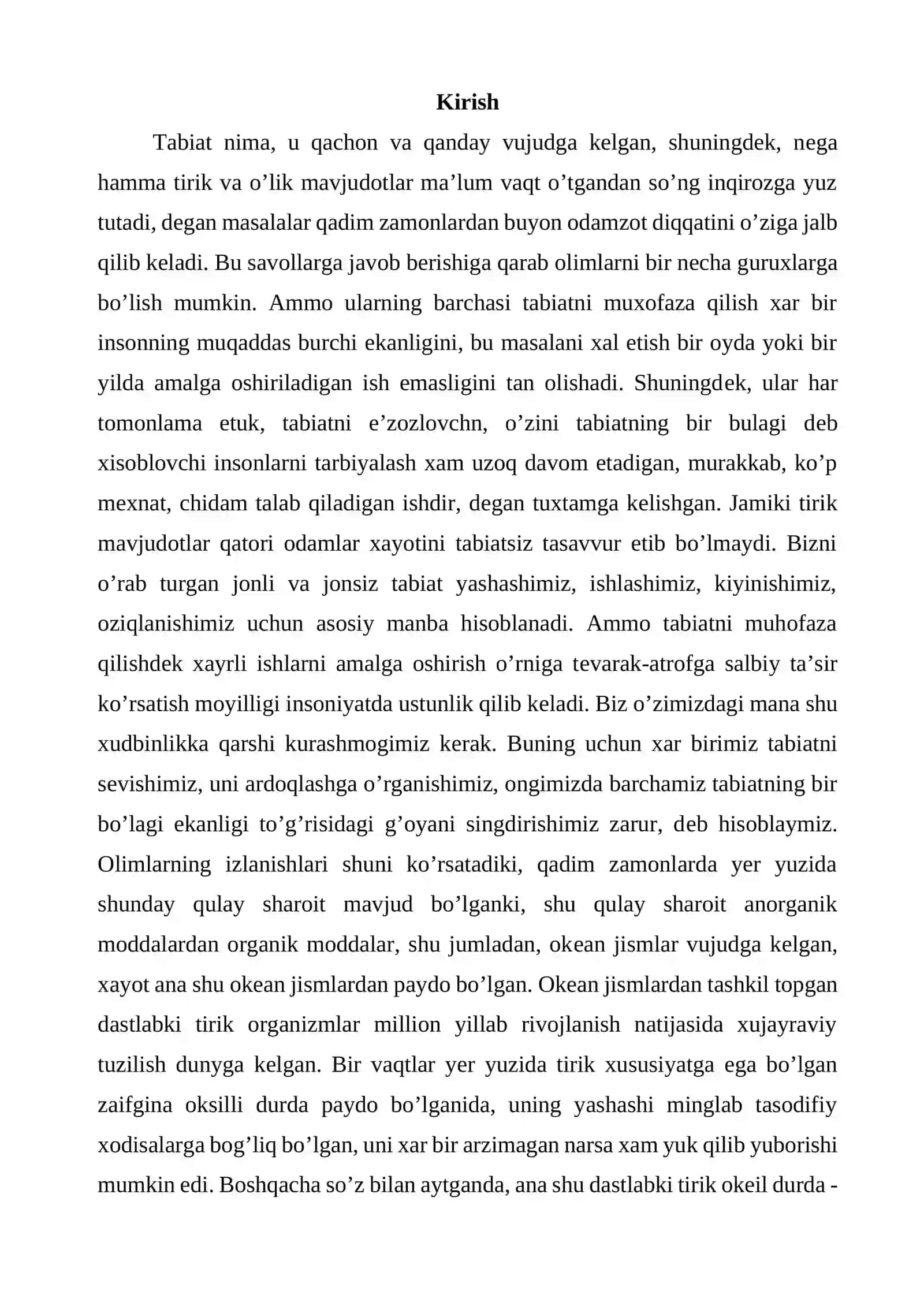 Global ekologik muammolarning kelib chiqish sabablari va ularni hal qilish chora tadbirlari 2