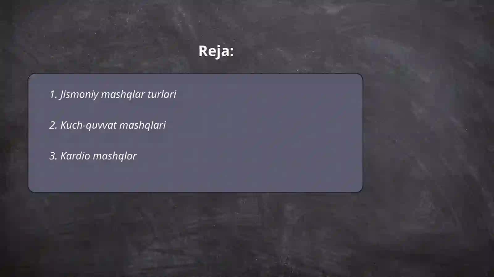 Jismoniy mashqlarning shakli va mazmuni 2