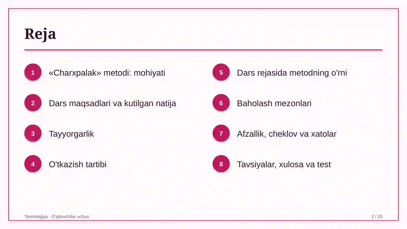 texnologiya darslarida charxpalak metodidan foydalanish 7838 2