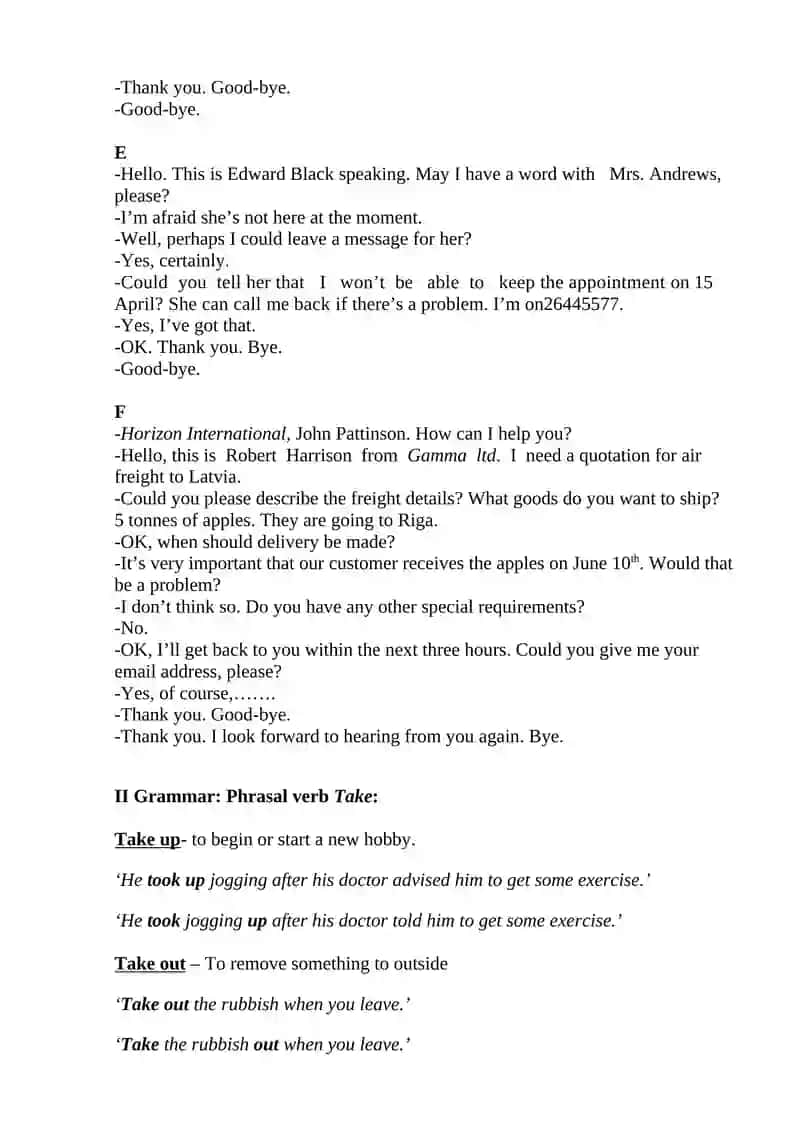 TELEPHONE CONVERSATIONS 2