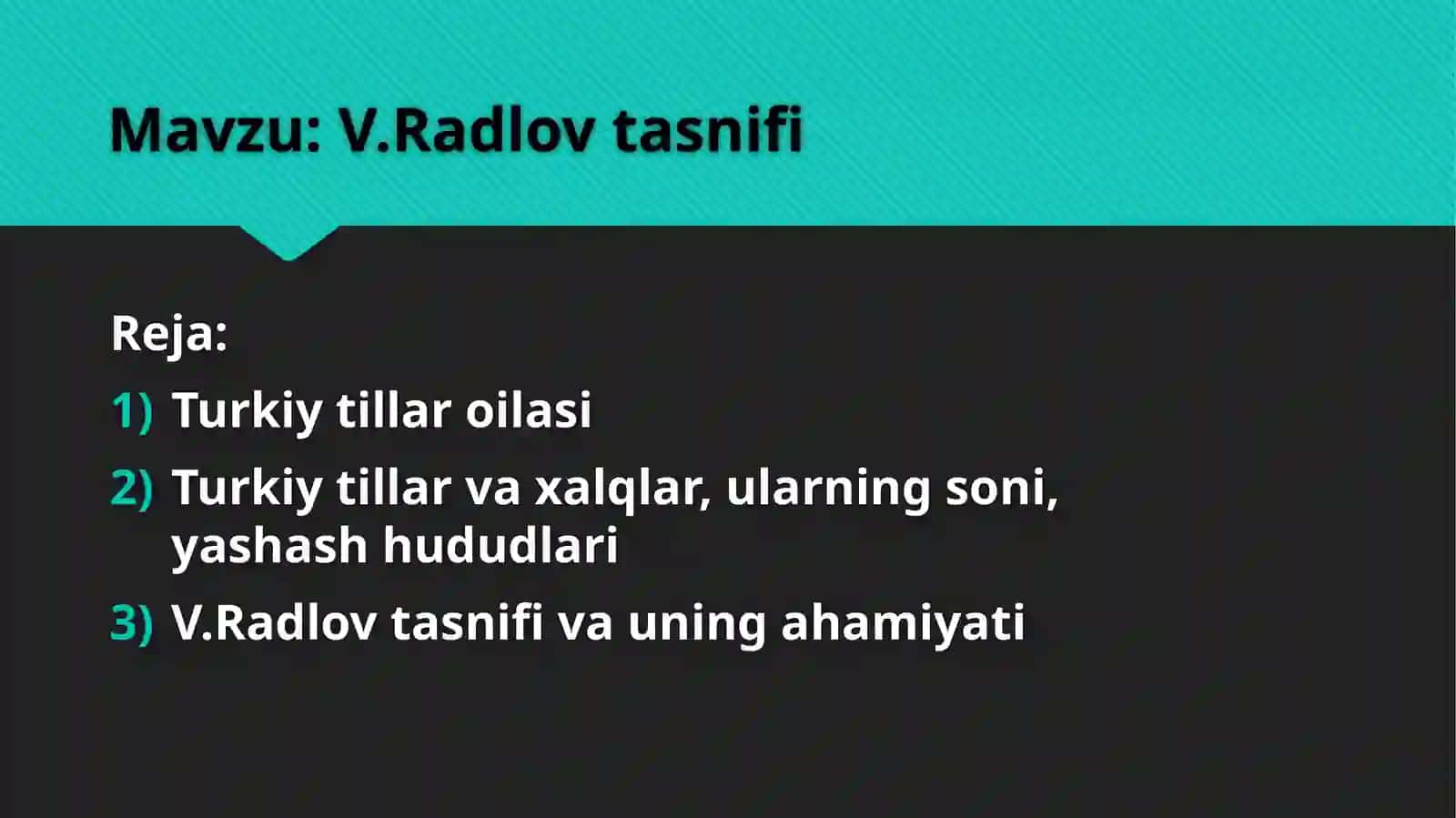 Turkiy tillar qiyosiy grammatikasi fanidan mustaqil ishi 2