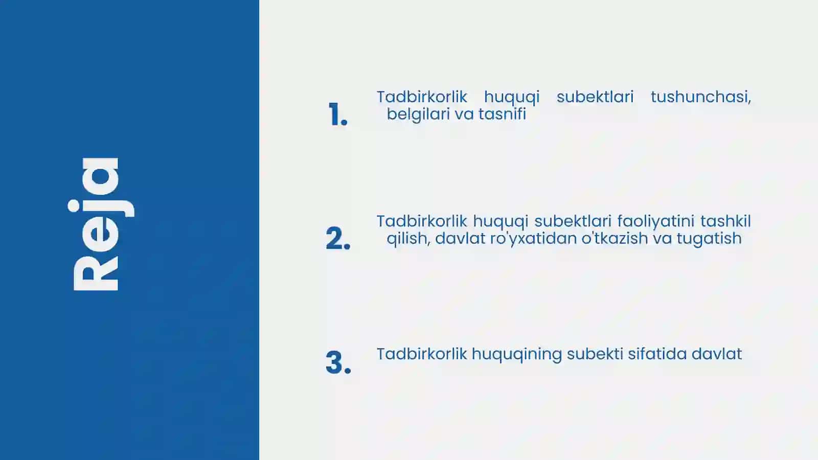 Tadbirkorlik subektlarining huquqiy maqami 2