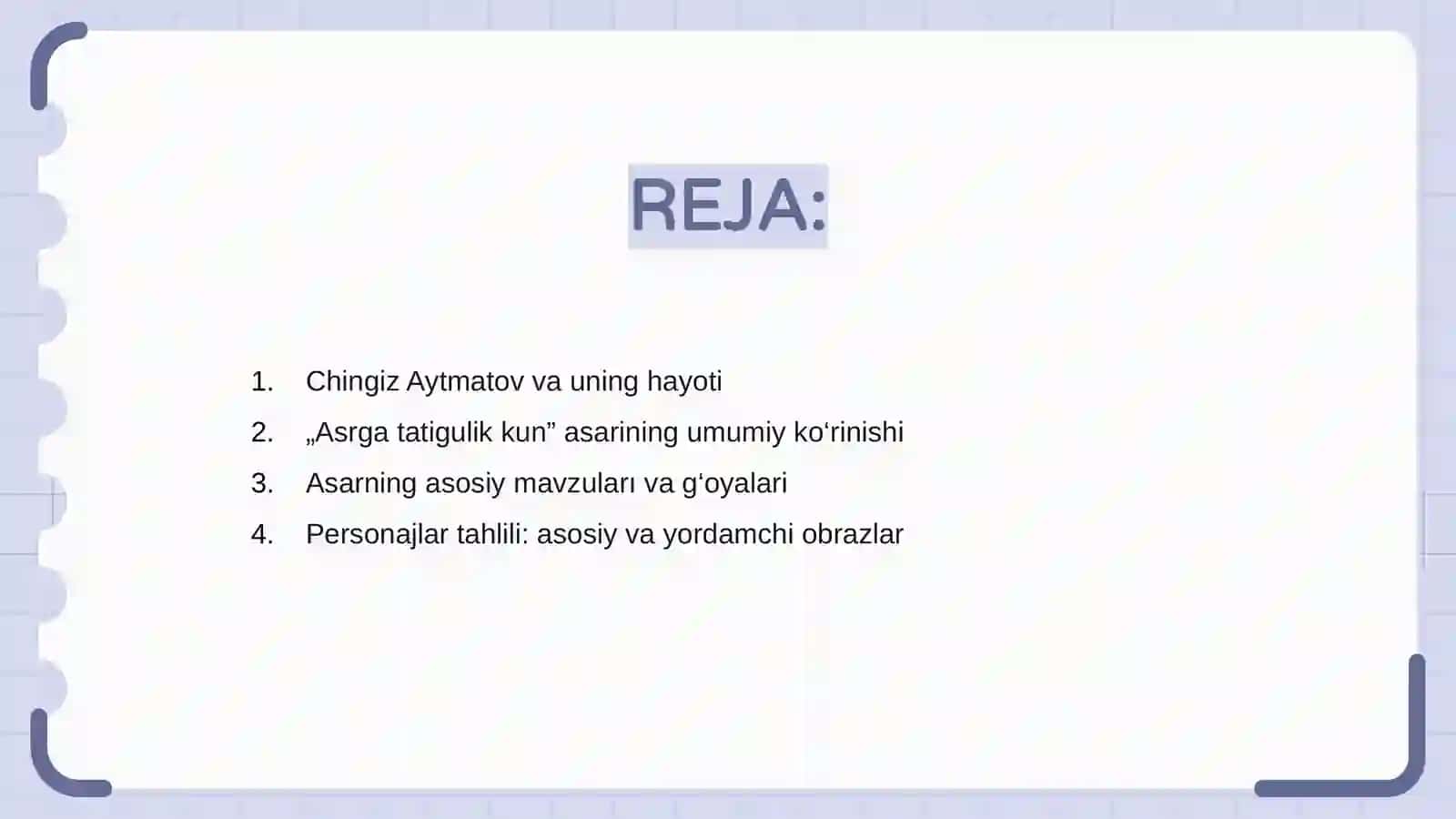 Asrga tatigulik kun asari tahlili 2