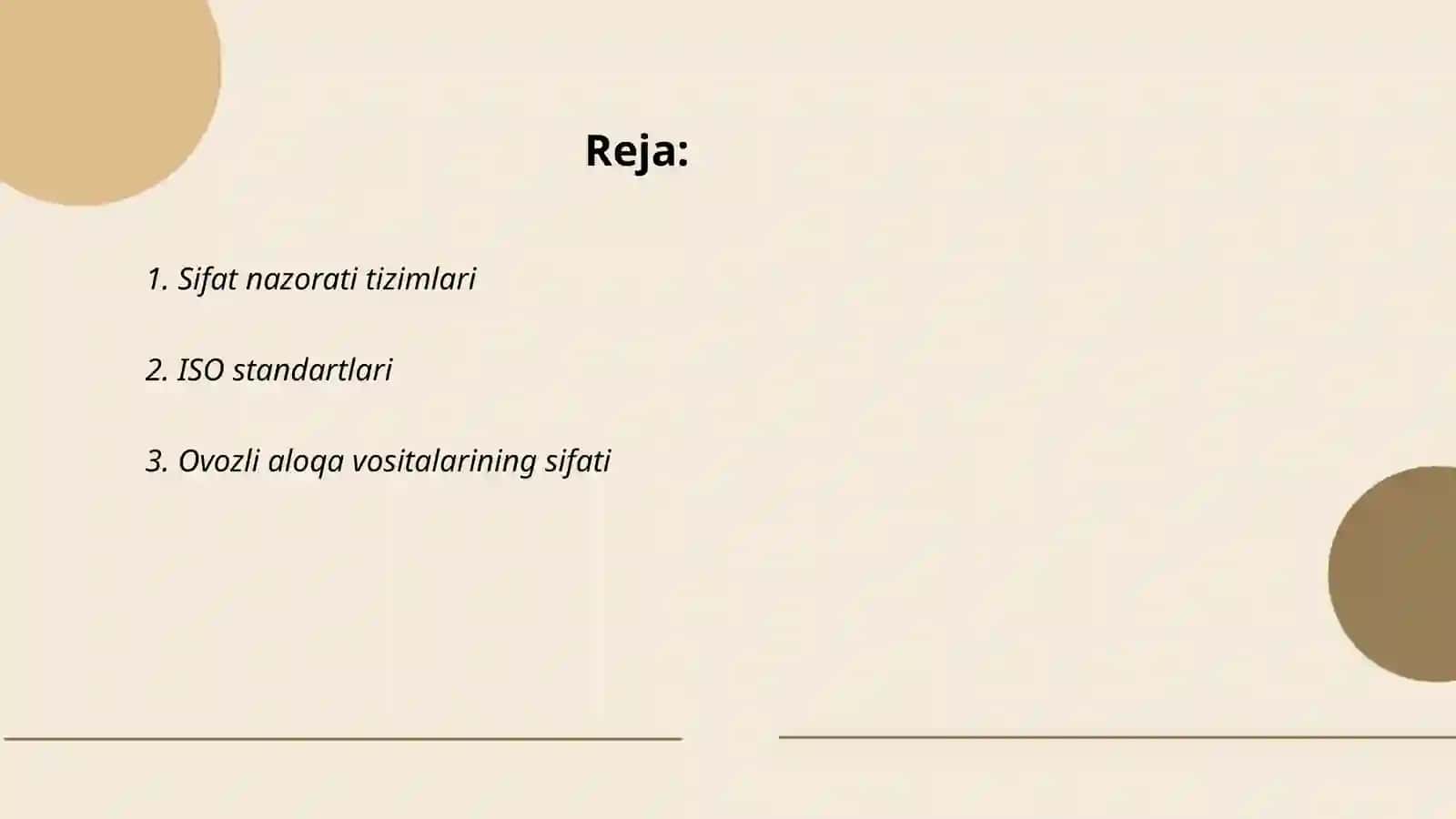 Sifat nazorati tizimlari 2