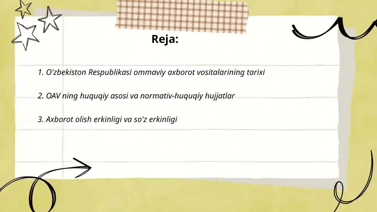 O'zbekiston Respublikasida ommaviy axborot vositalarining faoliyati 2