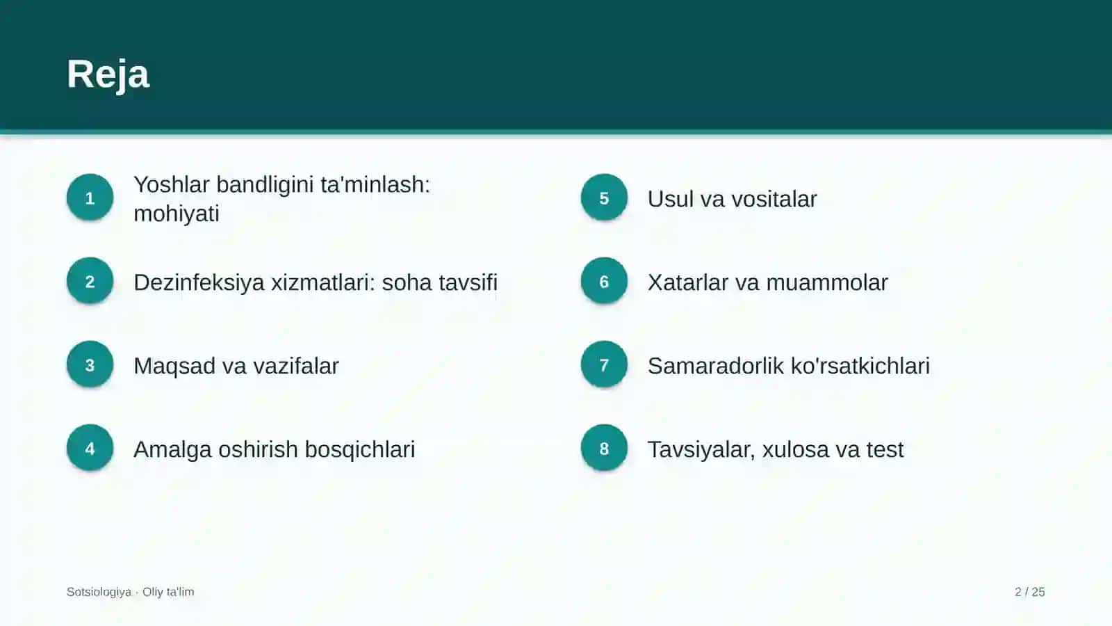 dezinfeksiya xizmatlarida yoshlar bandligini ta'minlash 6290 2