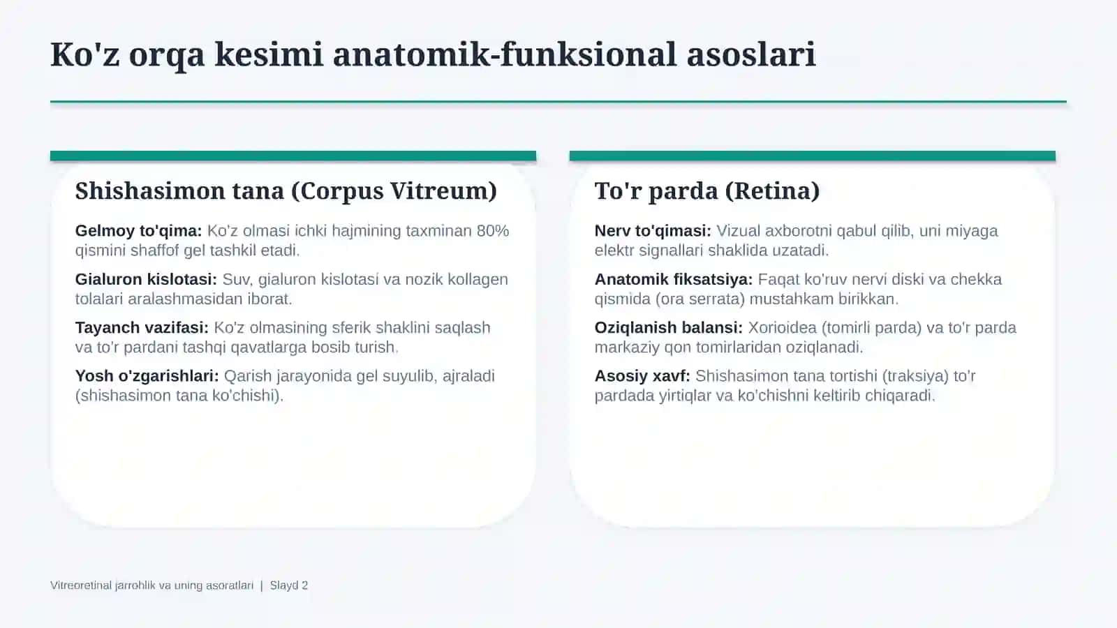 Vitreal jarrohlik (Vitrektomiya) | 15 slayd 2
