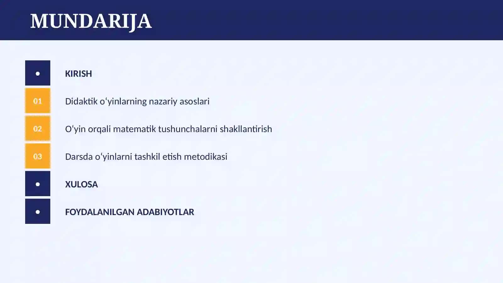 MATEMATIKA DARSLARIDA DIDAKTIK O`YINLAR 2