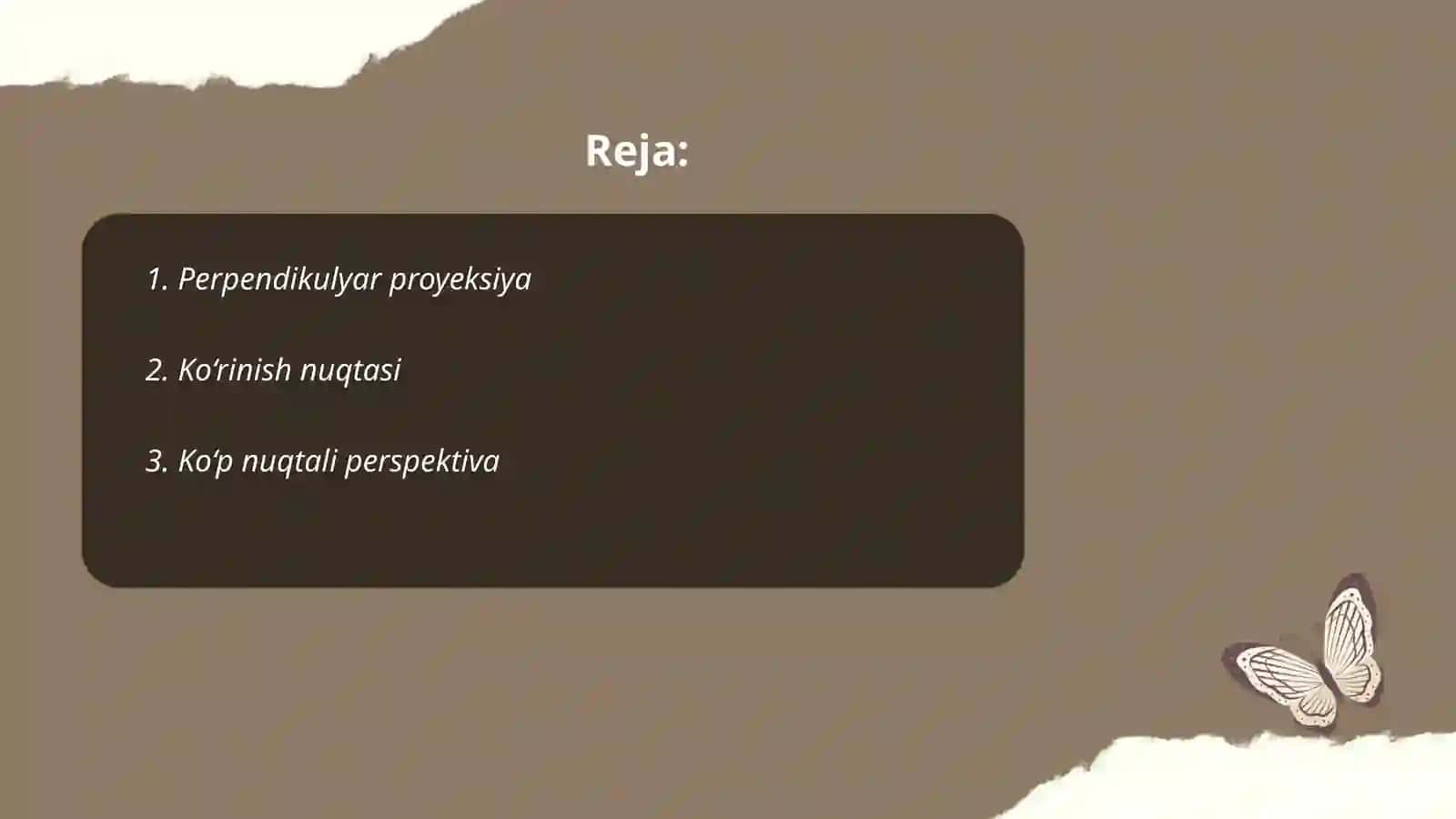 Perpendikulyar proyeksiya 2