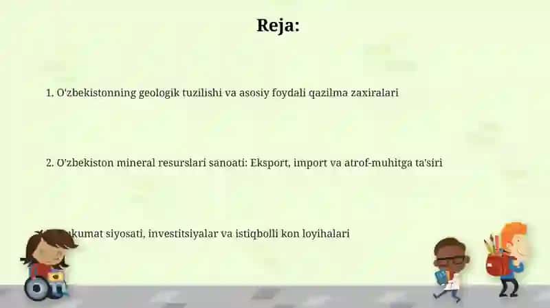 O'zbekistonning geologik tuzilishi va asosiy foydali qazilma zaxiralari 2