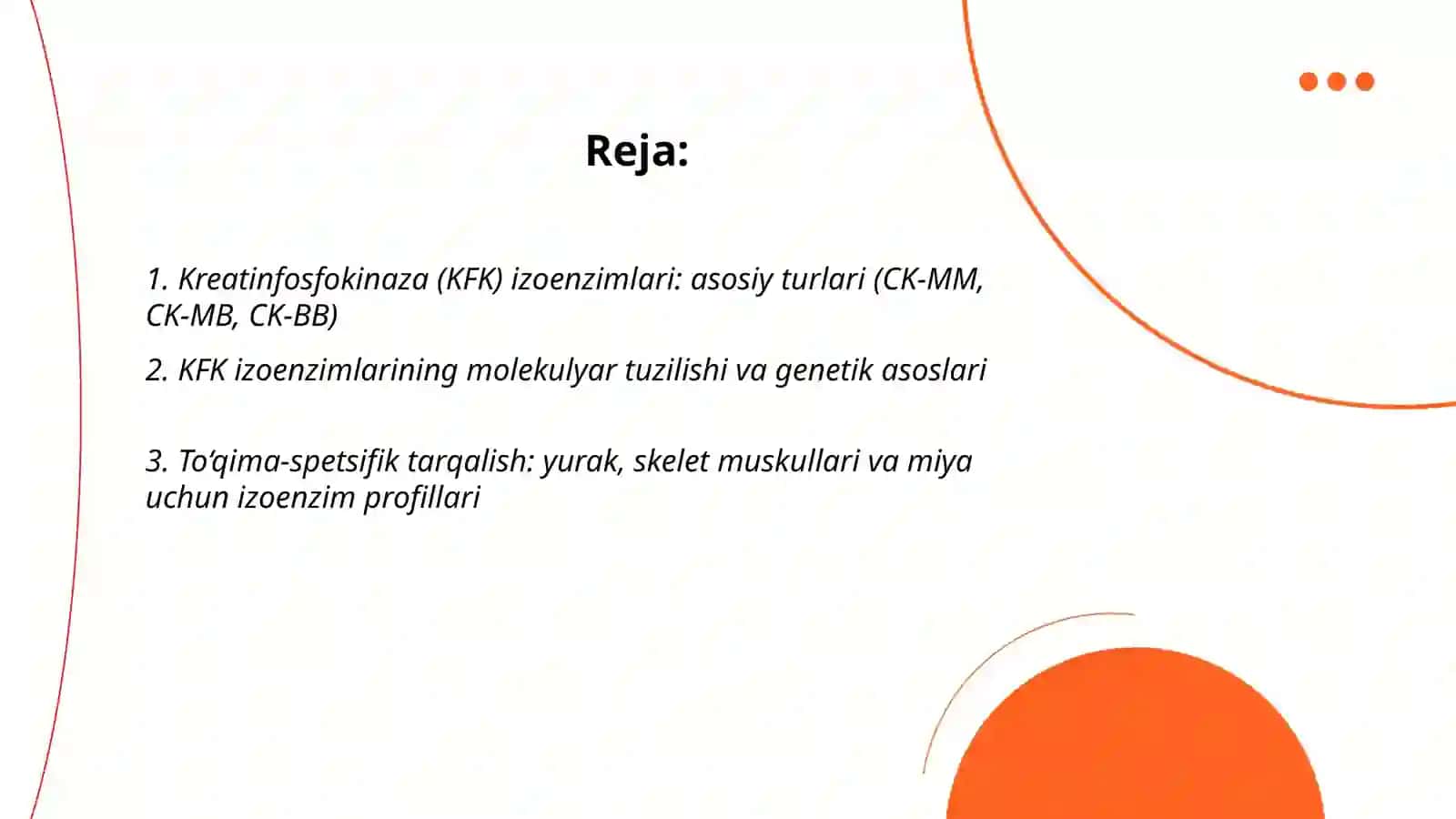 Kreatinfofakinazaning izoshakillari va ularni aniqlashning klinik ahamiyati 2