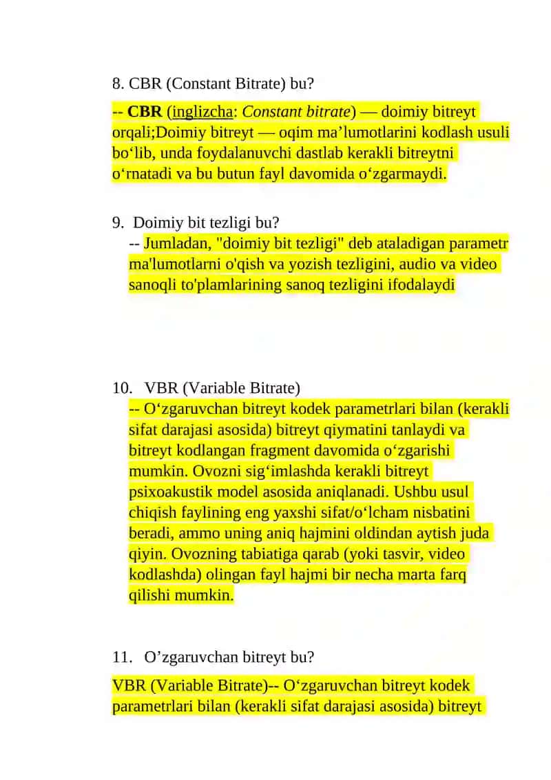 Siqish texnologiyasi 2