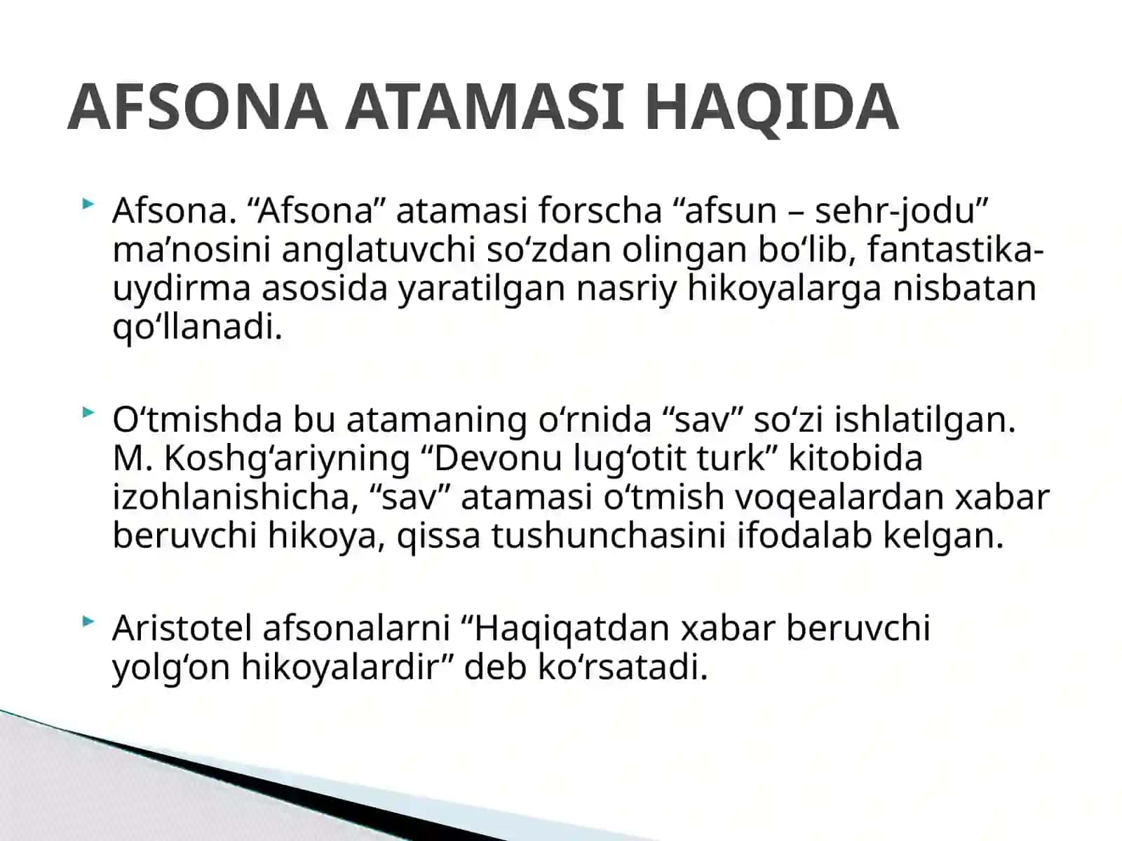 AFSONALARNING JANR XUSUSIYATI 2