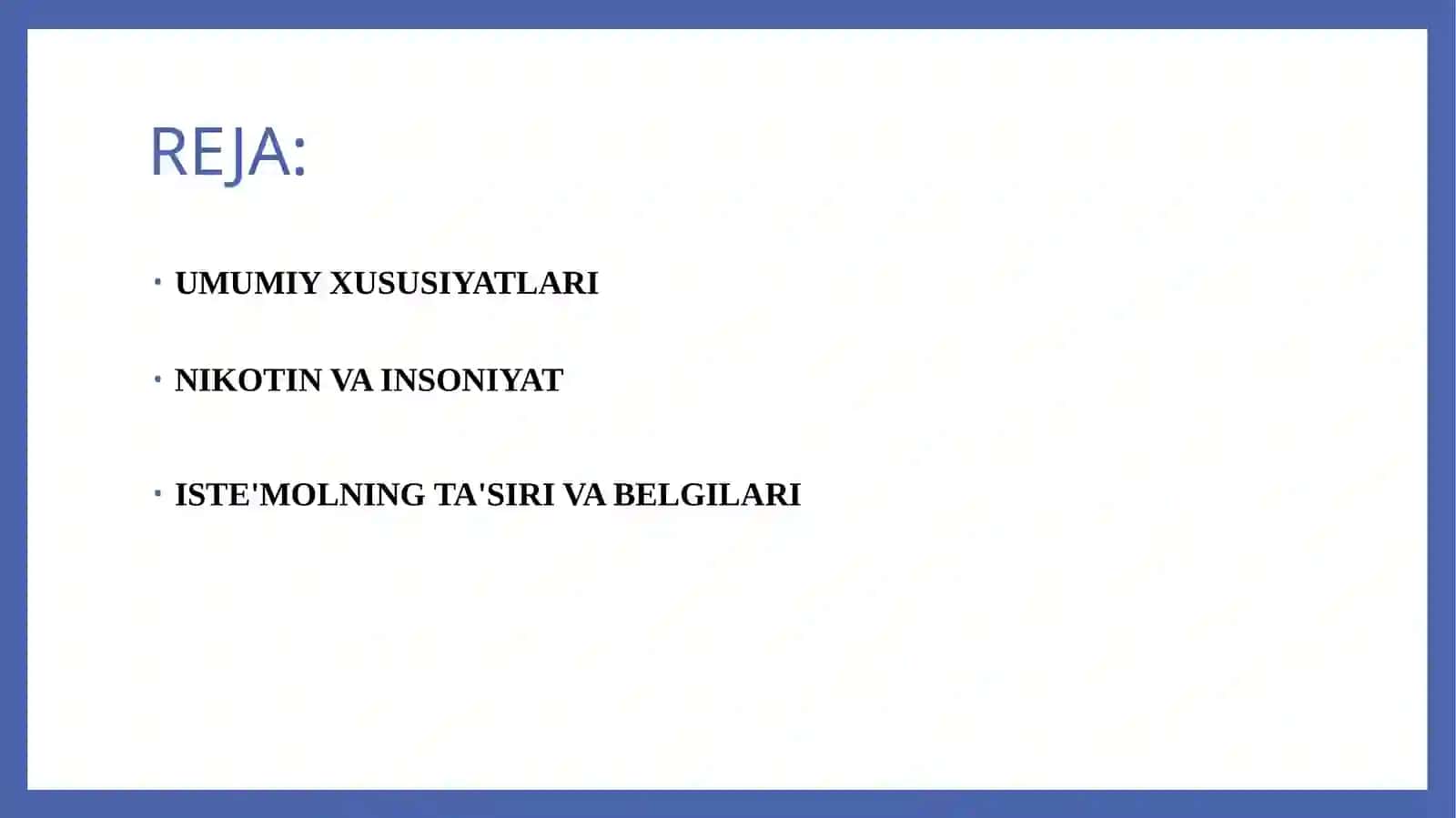 Nikotinizm va uning oqibatlari. Nikotinizm o'smirlar va ayollar organizmga ta'siri 2