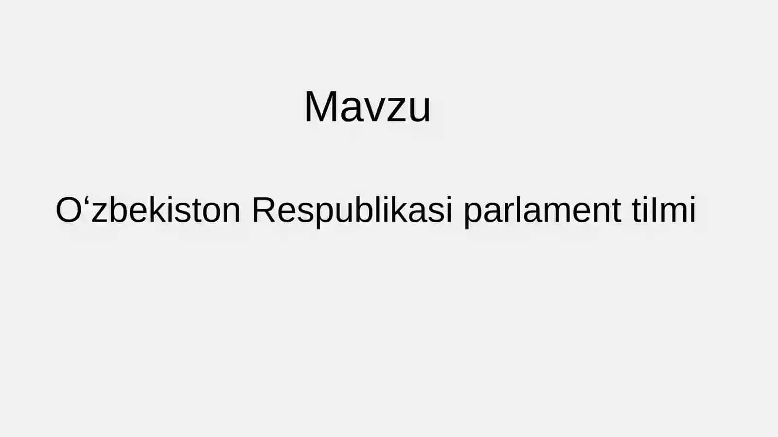 Yangi tahrirdagi Oʻzbekiston Respublikasi Konistitutsiyasi fanidan taqdimoti 2