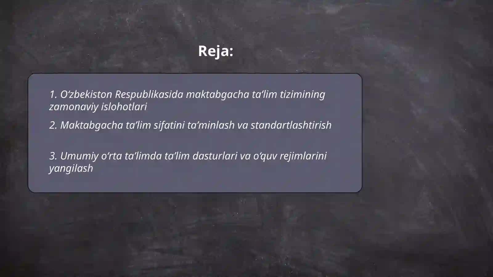 O‘zbekiston Respublikasida maktabgacha ta‘lim tizimining zamonaviy islohotlari 2