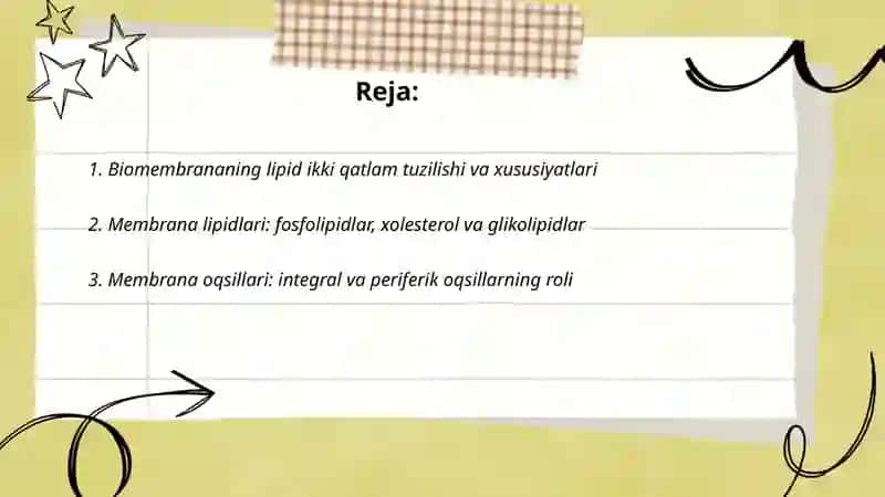 Biomembranalar. Memranalar retseptorlari Hujaylarga signallarni oʻtkazish yoʻllari 2