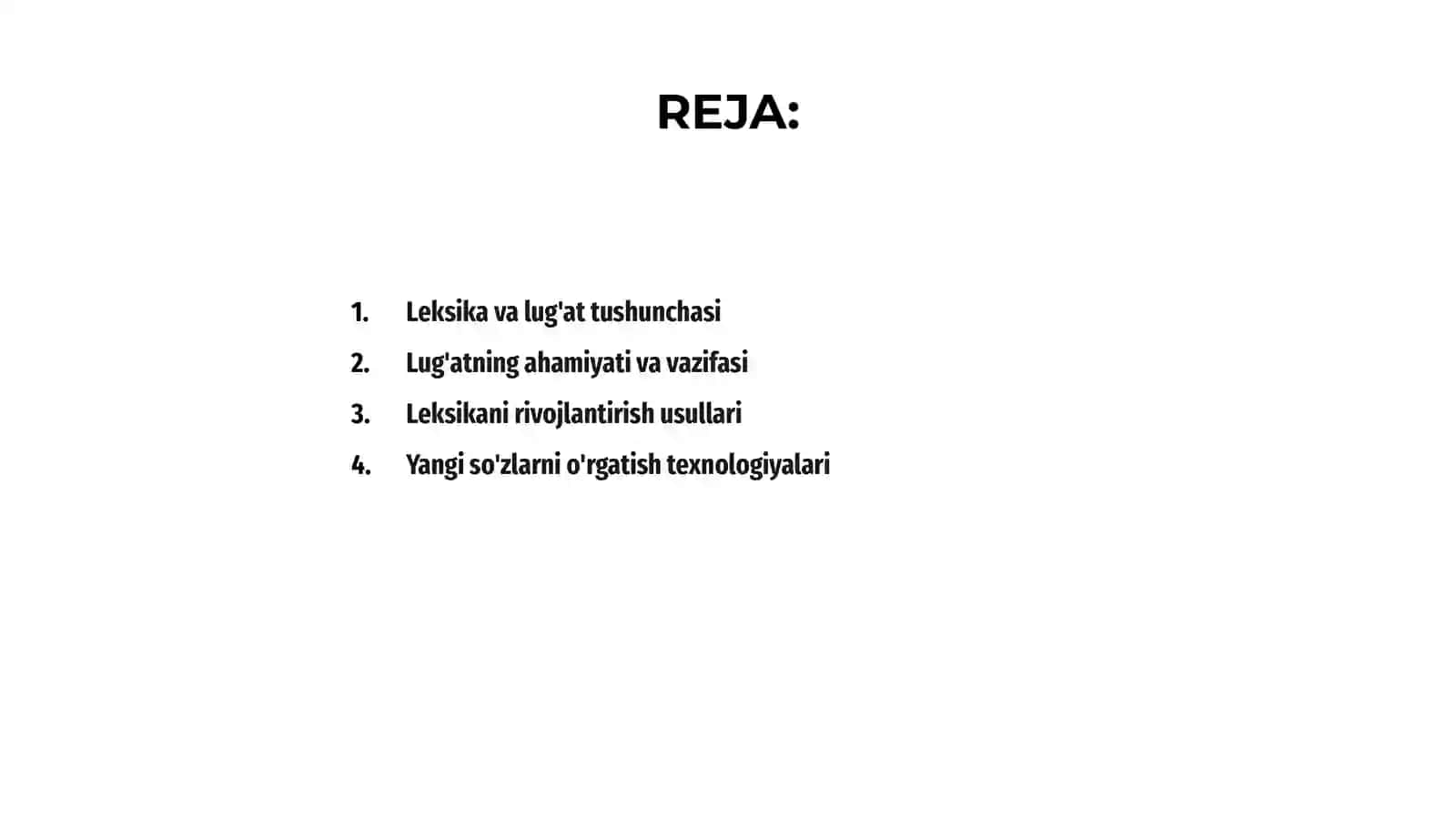 Leksika (lug'at)ni òqitish 2