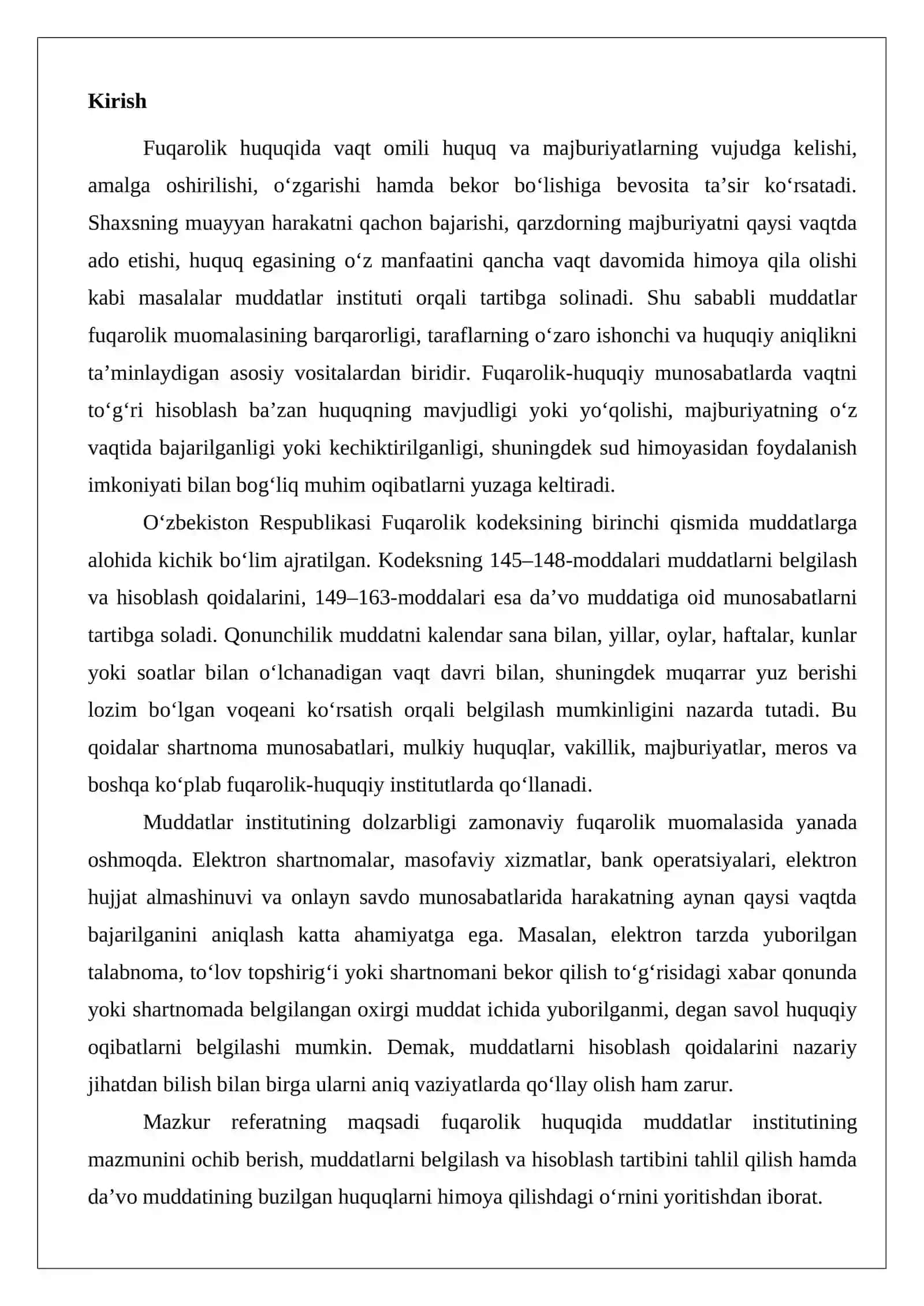 Fuqarolik huquqida muddatlar 2