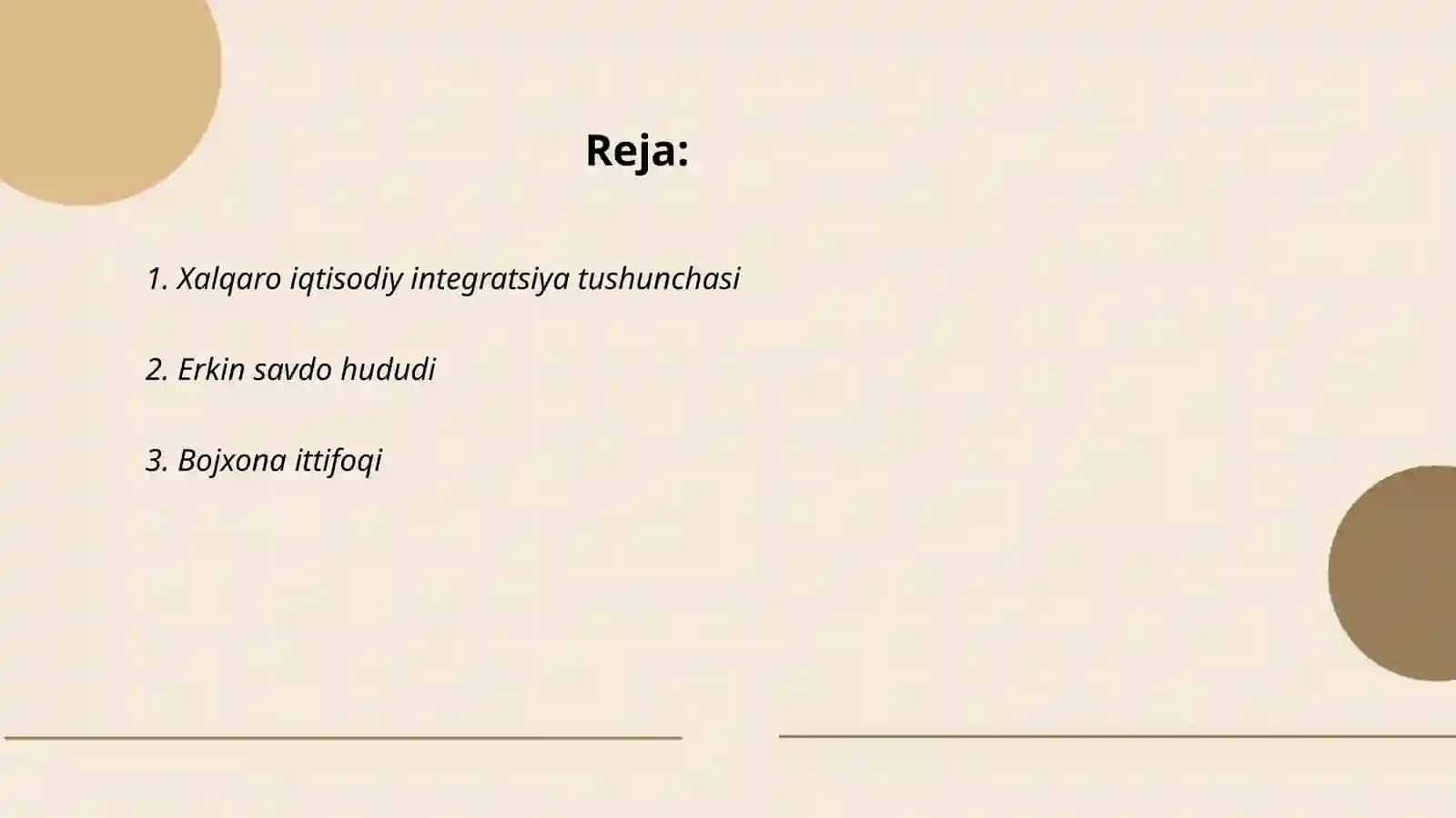Xalqaro iqtisodiy integratsiya jarayonlari 2