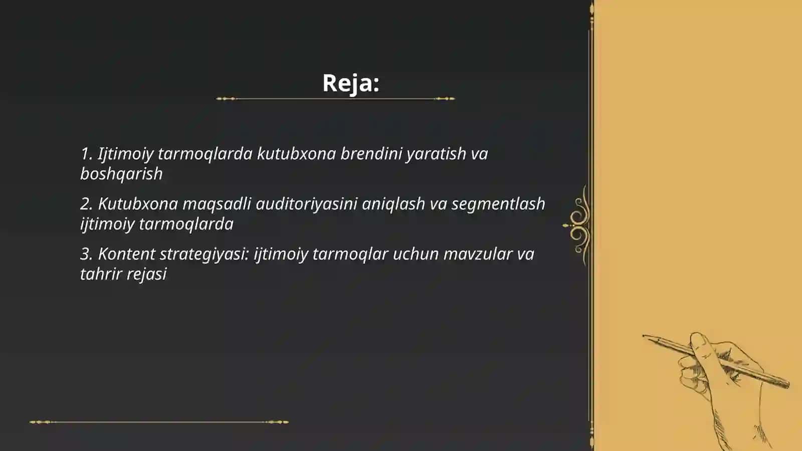 Kutubxona-axborot faoliyati menejmenti fani 2