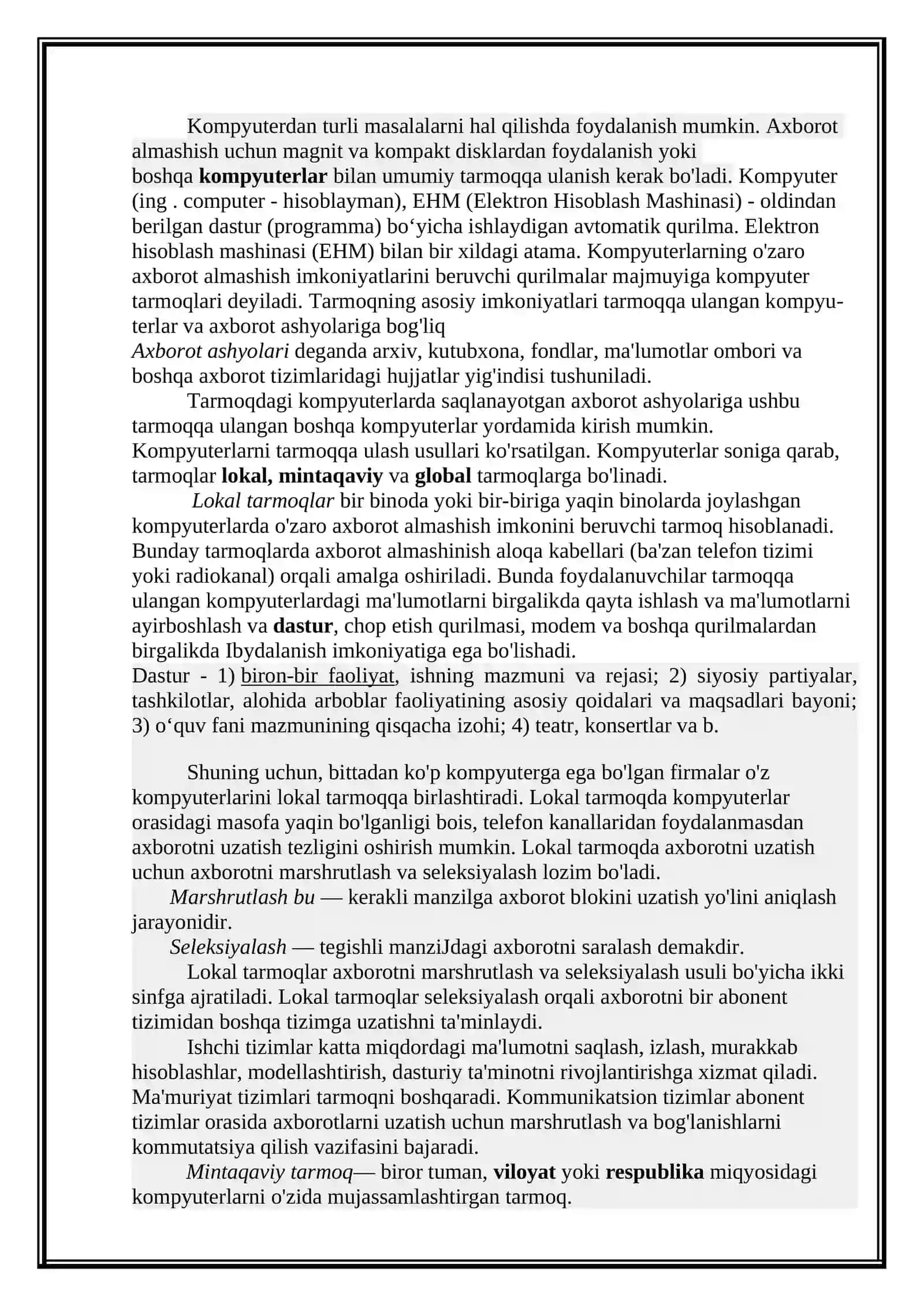 Kompyuter tarmoqlarini qurish 2