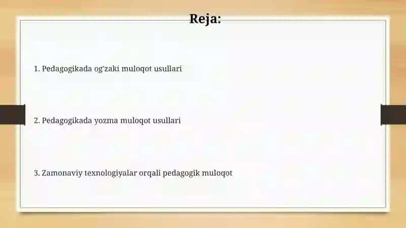 Pedagogikada muloqot usullari 2