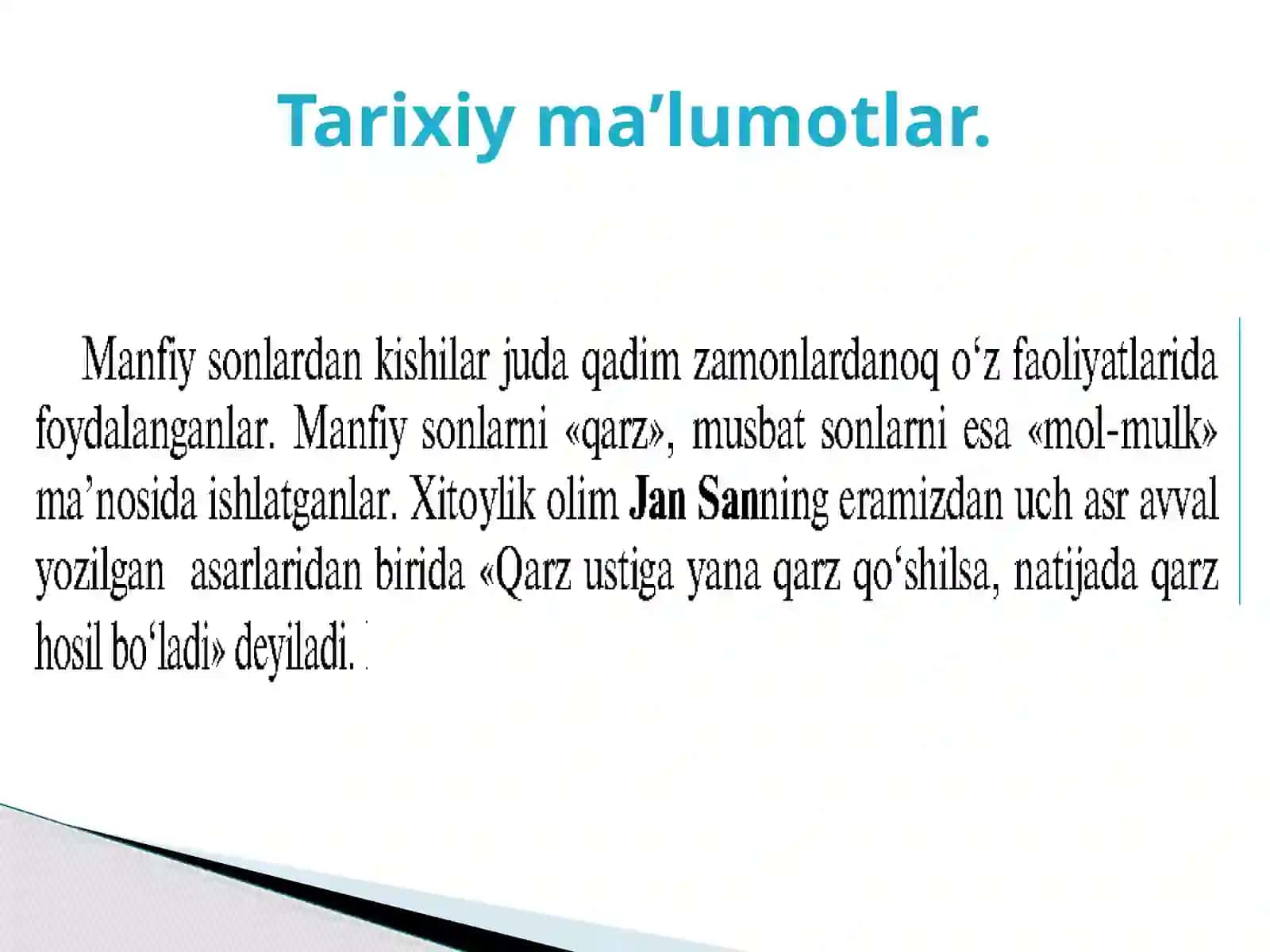 Tarixiy ma’lumotlar 2