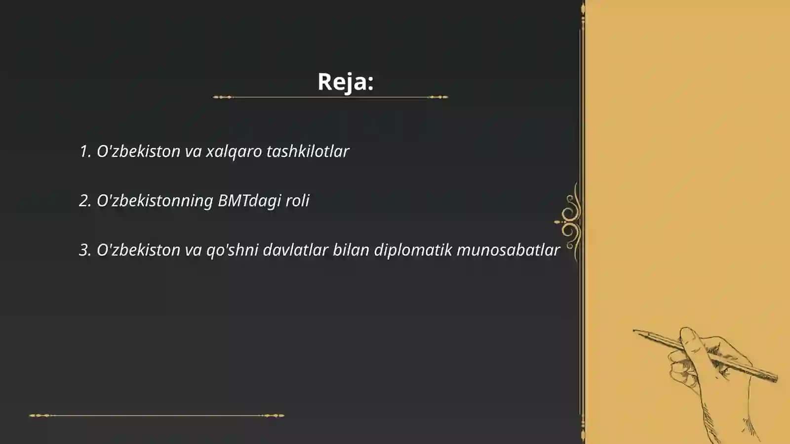 O'zbekiston va jahon hamjamiyati 2