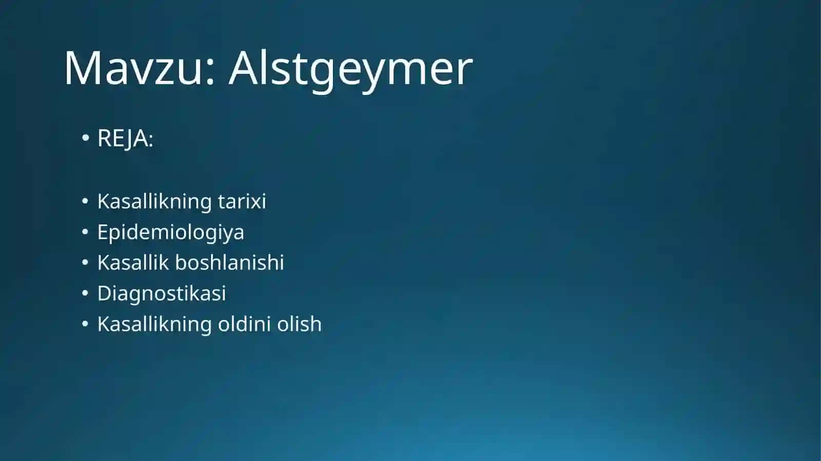 Alstgeymer kasalligi 2