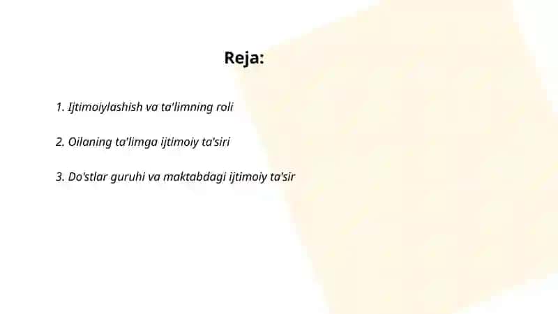 Ijtimoiy jarayonlar va ta‘lim 2