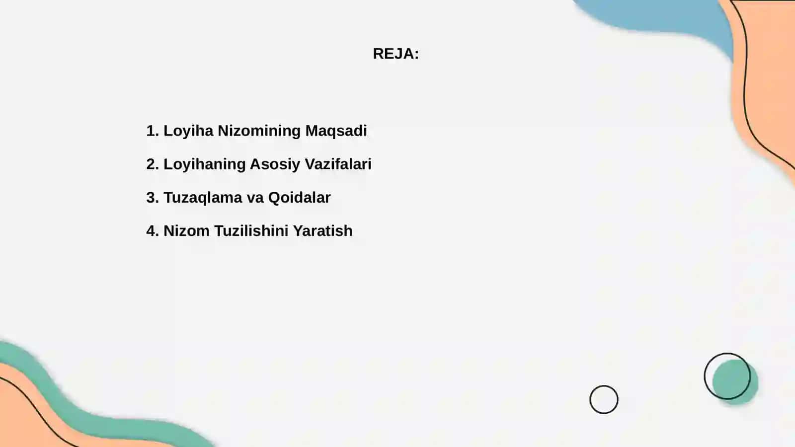 Loyiha nizomining maqsadi tuzilishi 2