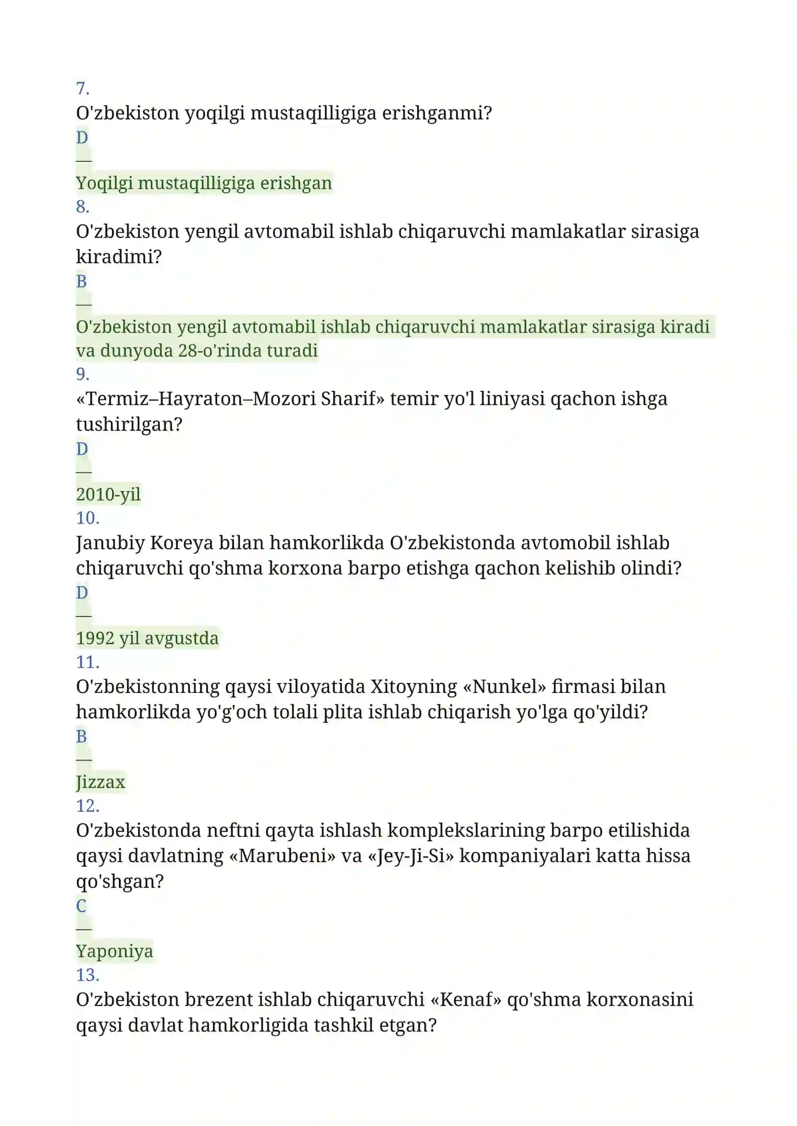 Mustaqillik yillarida O'zbekistondagi ijtimoiy-iqtisodiy o'zgarishlar 2