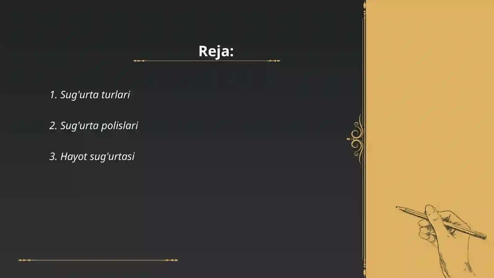 Sug'urta turlari 2