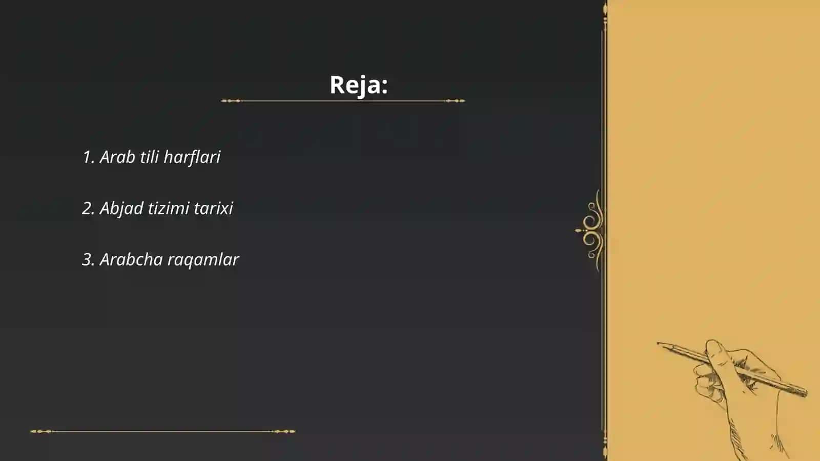 Arab tilida Abjad hisobi 2