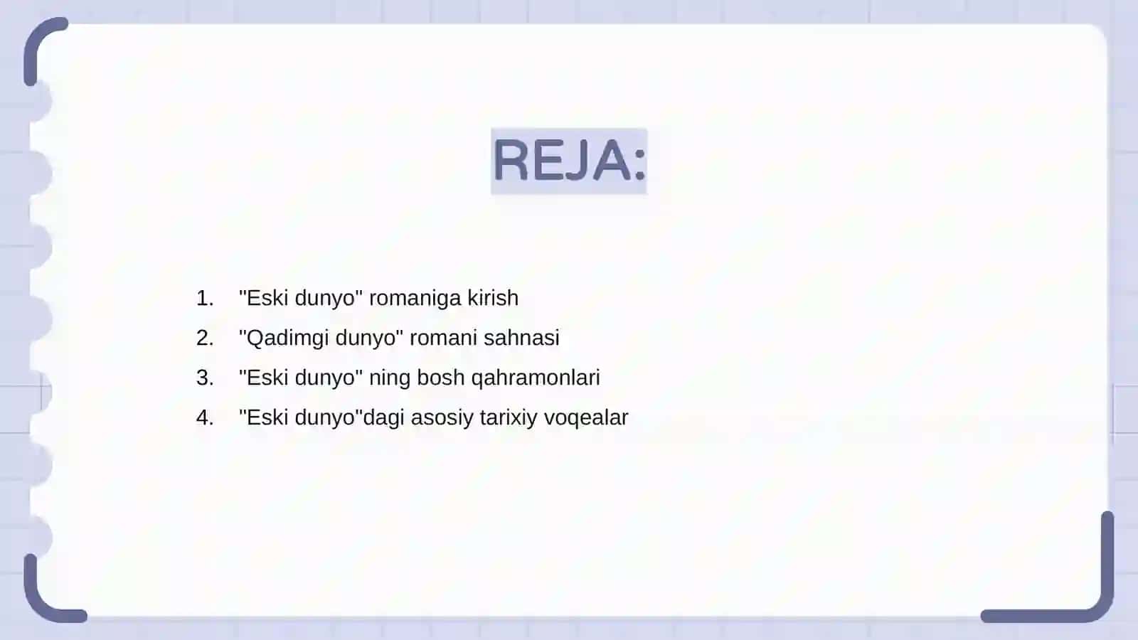 Ko'hna Dunyo romanida tarixiy voqealik 2
