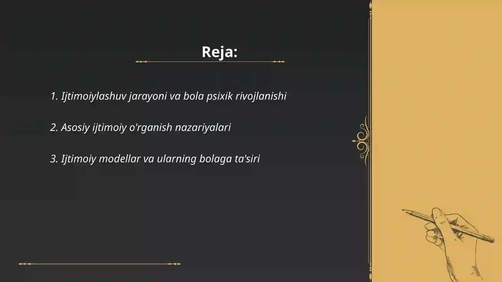 Ijtimoiylashuv muammosi sifatida bola psixik rivojlanishining Ijtimoiy o'rganish nazaryasi 2